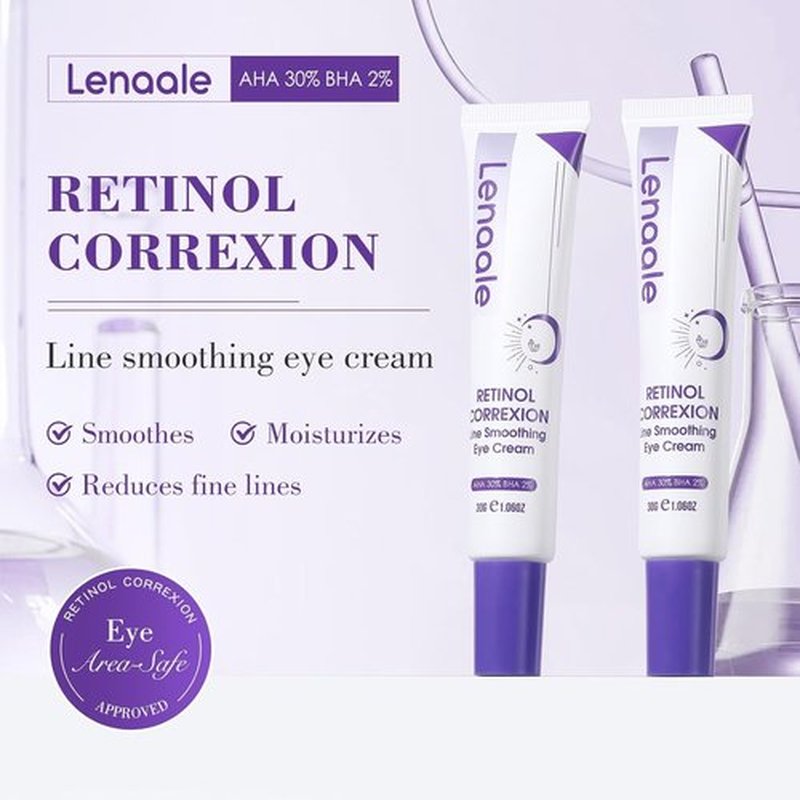 Regine Switzerland Retinol Eye Cream - Reduce Dark Circles & Puffiness with Hyaluronic Acid, Peptides & Caffeine