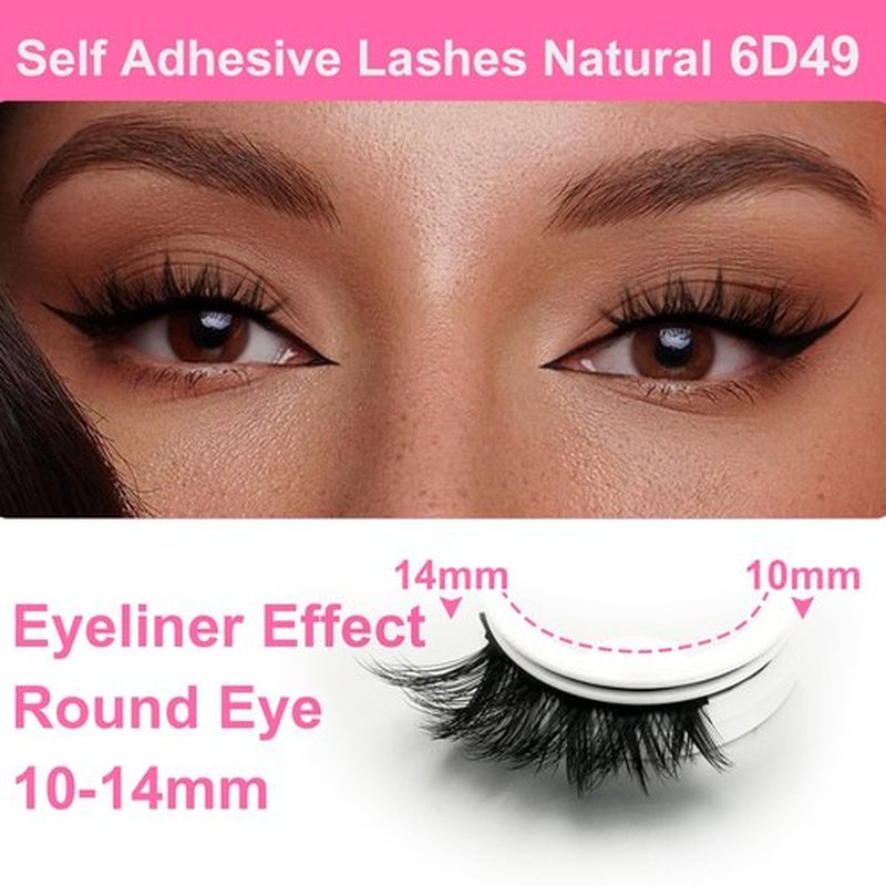 EMEDA Self Adhesive Lashes False Eyelashes Faux Mink Fibers Fake Eyelashes Lashes Strip Lashes EMD-US-ZNDM-6D49