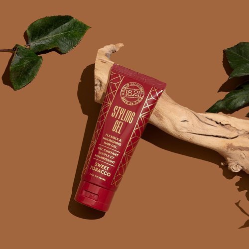 18.21 Man Made Hair Styling Gel - Weightless All-Day Flexible Hold, 3oz | Original Sweet Tobacco Scent