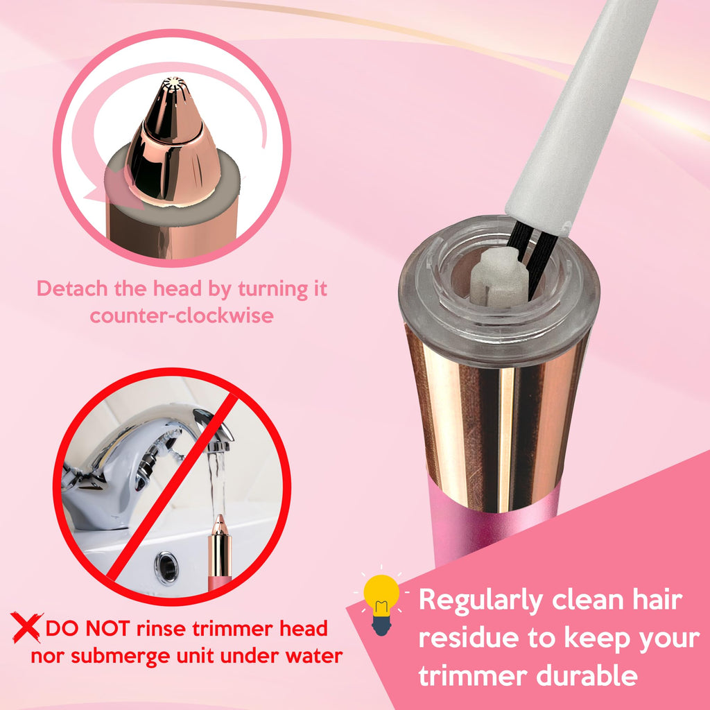 iMusthav Eyebrow Trimmer for Women, Precise & Painless Eyebrow Razor with LED Light, Electric Facial Hair Remover for Flawless Brows, Lip & Face, Battery Operated, Travel-Friendly, Gold-Plated Design