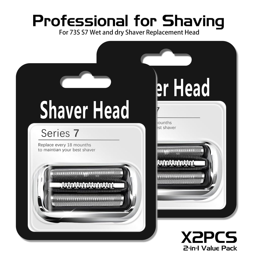73S Series 7 New Generation Shaver Replacement Head for Braun S7 Electric Shavers - Compatible with Braun Shaving Razor Model 7020s, 7025s, 7027 cs, 7071cc, 7075cc, 7085cc