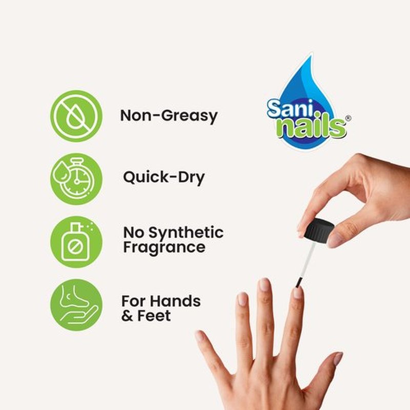 Troya Toenail Repair For Damaged Nails – Sani Nails Brush-On Toenail Solution for Hydrating and Restoring (1 Pack)