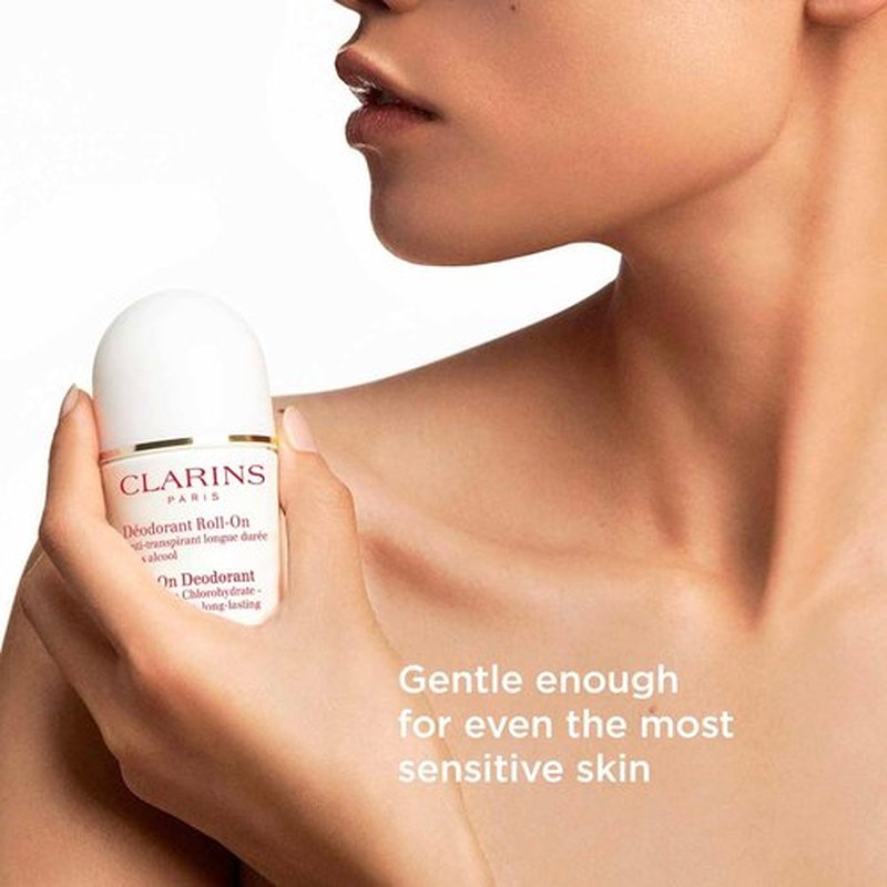 Clarins Roll-On Antiperspirant Deodorant - Alcohol-Free, Long-Lasting Formula | No White Residue | 1.7 Ounces