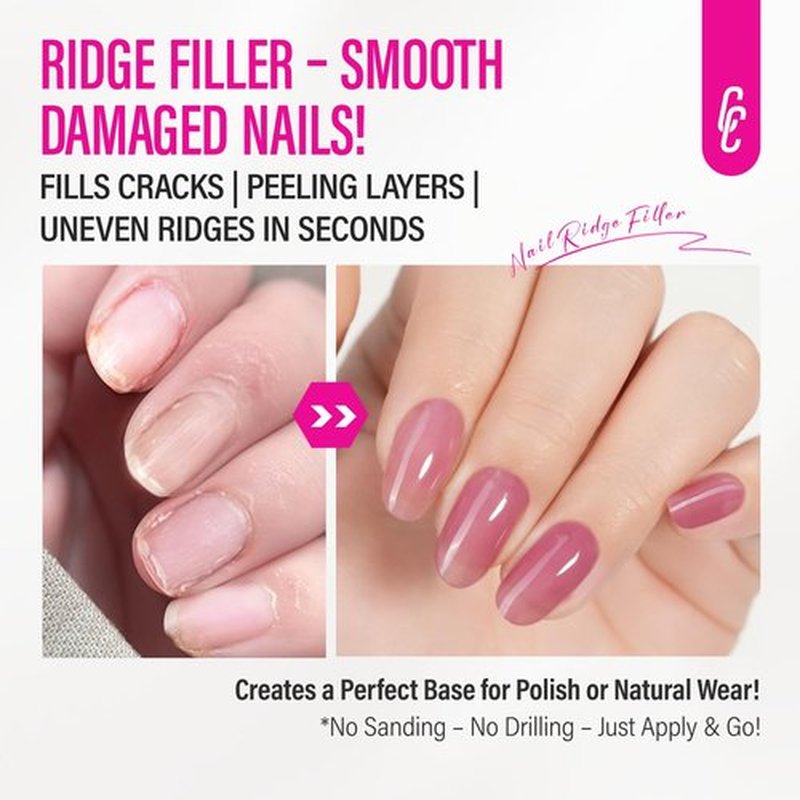 Nail Repair for Women: 8 in 1 Dusty Rose Nail Hardener Strengthener Extra Strong and Growth - Protein Nail Polish Hardener Ridge Filler Concealer for Weak and Damaged Nails 15ml