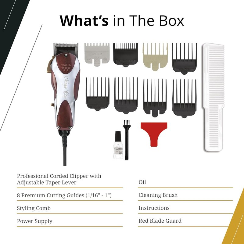 Wahl Professional 5 Star Series Magic Clip - Precision Fade Clipper with Adjustable Blades | Chrome Finish