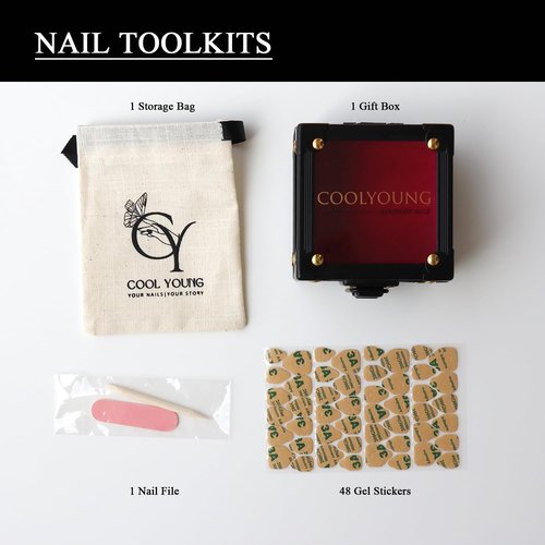 Handmade Press On Nails, Cat Eye Nails, Coffin Nails, Nailphoria Press Ons, Press On Nails Blue, 3D Nails Press On, Acrylic Press On Nails, Gifts For Woman, COOLYOUNG Nails, 10 PCS, Size M