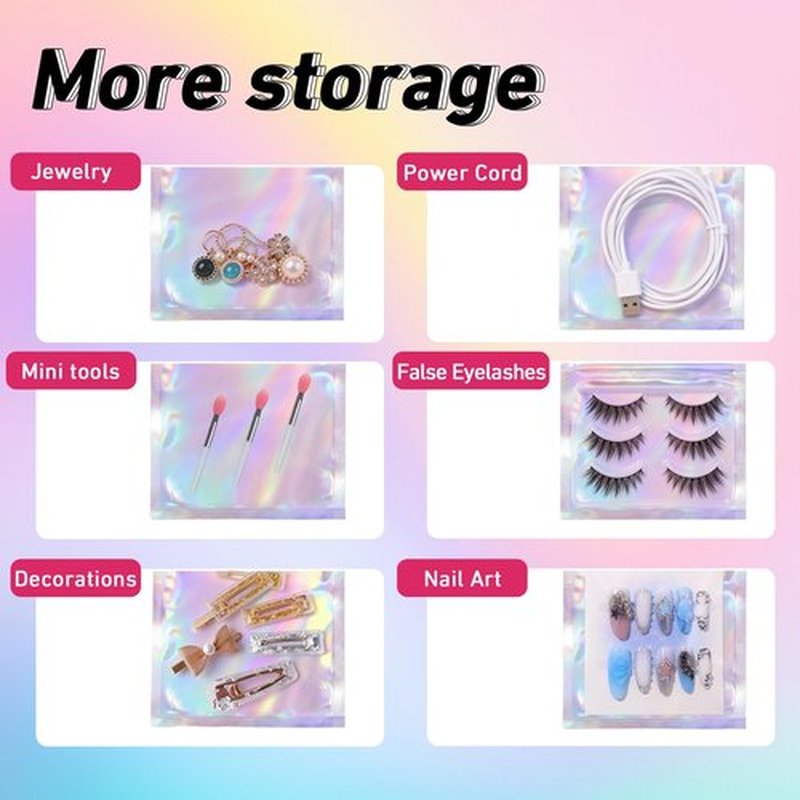 Raisetip 100PCS Press on Nail Packaging Bag, 100PCS Display Card with 7 Sheets Pre-cut Adhesive Tape & Diamond Art Pens & Glue Clay & Tweezers, 6-in-1 Set for Nail Display Profession Salon