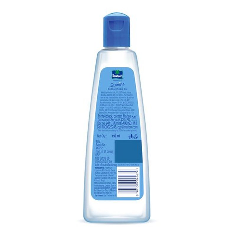 Parachute Advansed Coconut Hair Oil - Jasmine Enriched with Vitamin E | Nourishes Scalp | 6.4 Fl. Oz.
