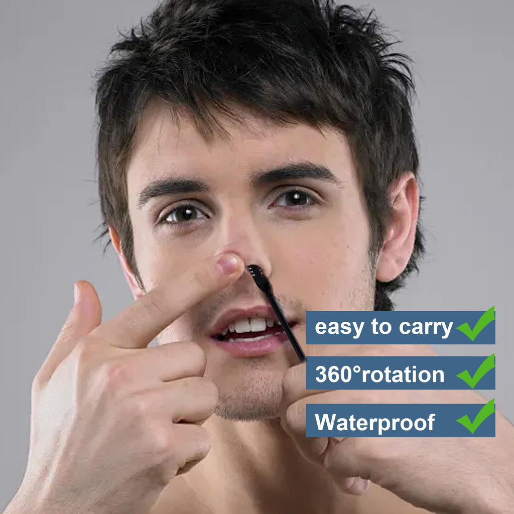 Paidiem 20Pcs Nose Hair Trimmer, Nasal Hair Cutter, Nasal Hair Cutter Manual, Manual 360° Rotating Nostril Hair Removal Tool Double Sided Nose Hair Blade for Women Men Personal Cleaning, 5 Colors