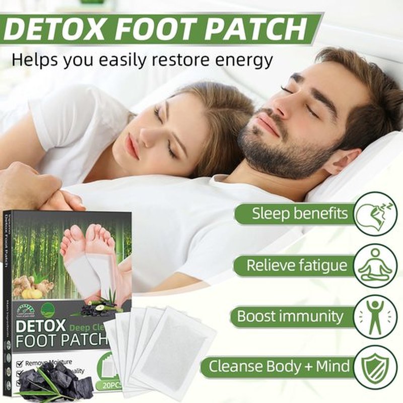 Aarovibe Foot Pads(20 PCS), Deep Cleansing Foot Patches with Bamboo Vinegar and Ginger Powder, Relieve Stress, Improve Sleep and Relaxation, It is a Good Gift for Family Members