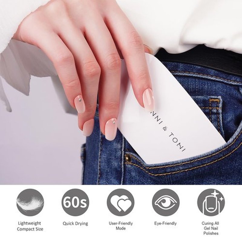 DANNI & TONI UV LED Nail Lamp 6W Mini Nail Dryer for Gel Nail Polish Professional Nail Curing Lamp Travel Size