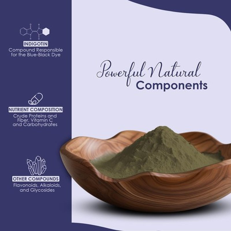 Mi Nature 100% Indigo Leaf Powder 1Kg (35oz) |Pure Herbal Tint for Rich Dark Hair Color |Natural Tinctoria Powder (Indigofera Tinctoria)