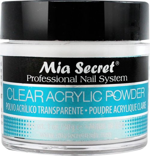 Mia Secret Clear Acrylic Powder - Professional Quality Nail Enhancement | 1oz Size