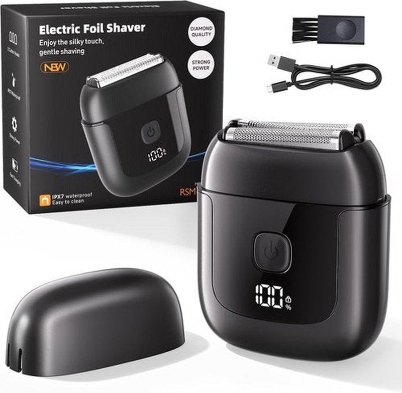 Skiennix Electric Foil Shaver - Mini Razor with 3 Floating Blades, IPX7 Waterproof, USB-C Rechargeable | Perfect Travel Grooming Gift