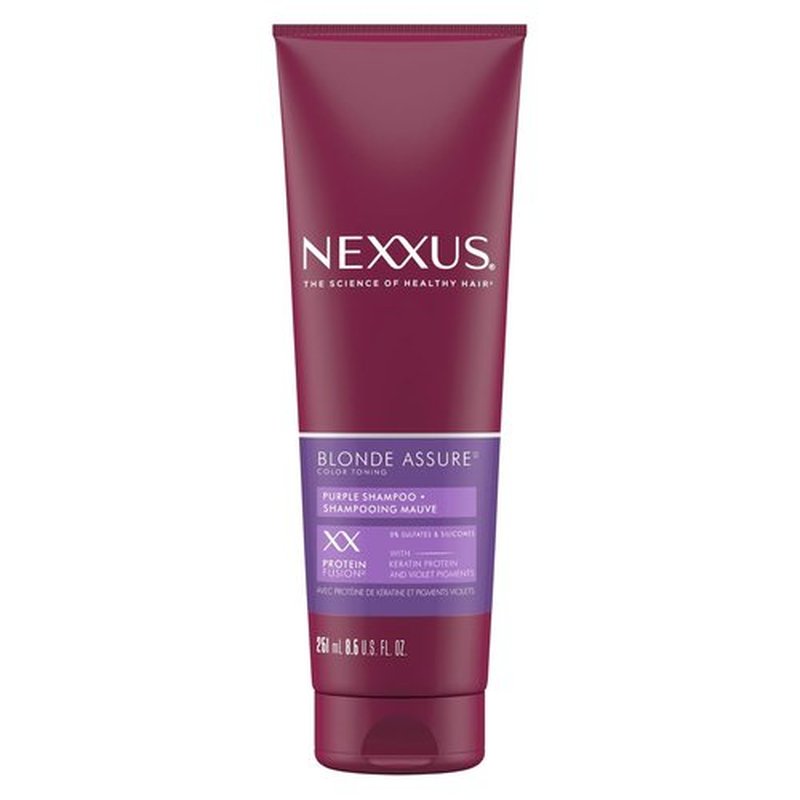 Nexxus Blonde Assure Purple Shampoo - Color Care for Blonde Hair with Keratin, 8.5 oz