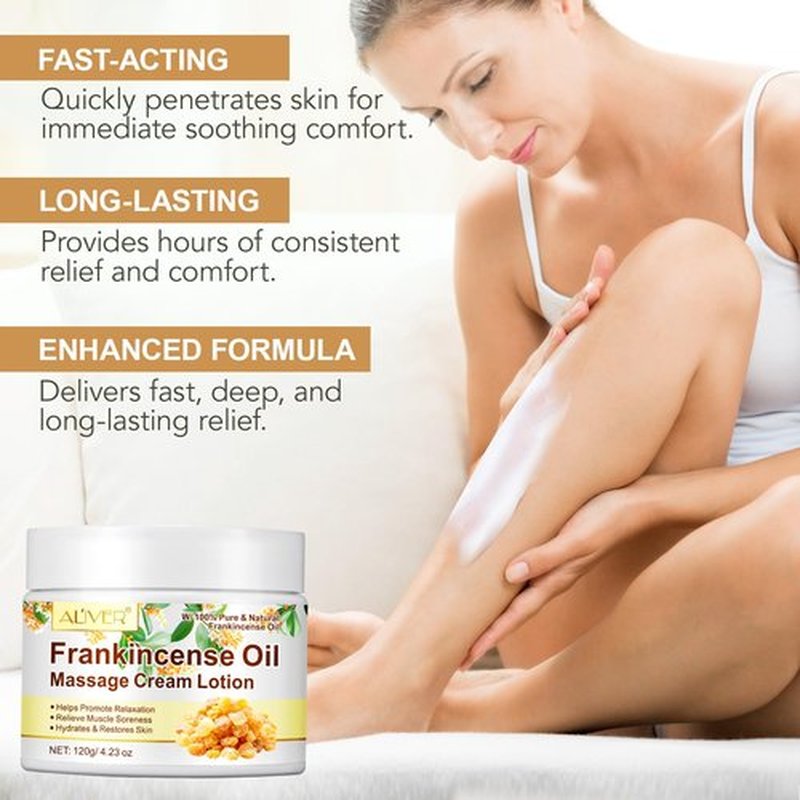 Frankincense Balm for Anti-Aging, Muscle Massage – Deep Moisturizing Cream for Dry Cracked Skin – Face Body Skincare for Men and Women – 2oz Natural Balm