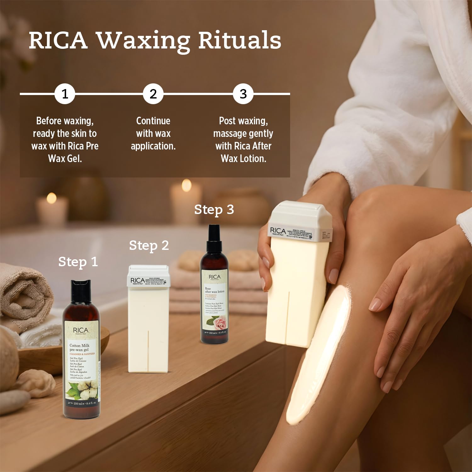 Rica Milk Roll On Wax Refill - 100 ML