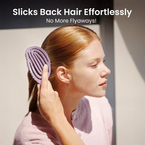 AIMIKE Hair Brush, Dual Soft Boar & Nylon Bristles HairBrush for Fine Hair, Shine Boost & Frizz Control Hair Brush for Women, Soft Bristle Brush For Slick Back, Volume and Shine, Best Gift for Women