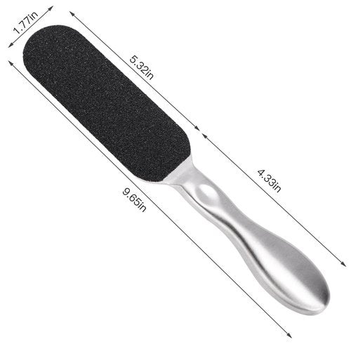 Biutee Foot File for Dead Skin Pedicure Foot Files Callus Remover Professional Sandpaper Pedicure Tools Reusable Stainless Steel Double Sided Foot Rasp Foot Scrubber Pedicure with 12 Replaceable Pads