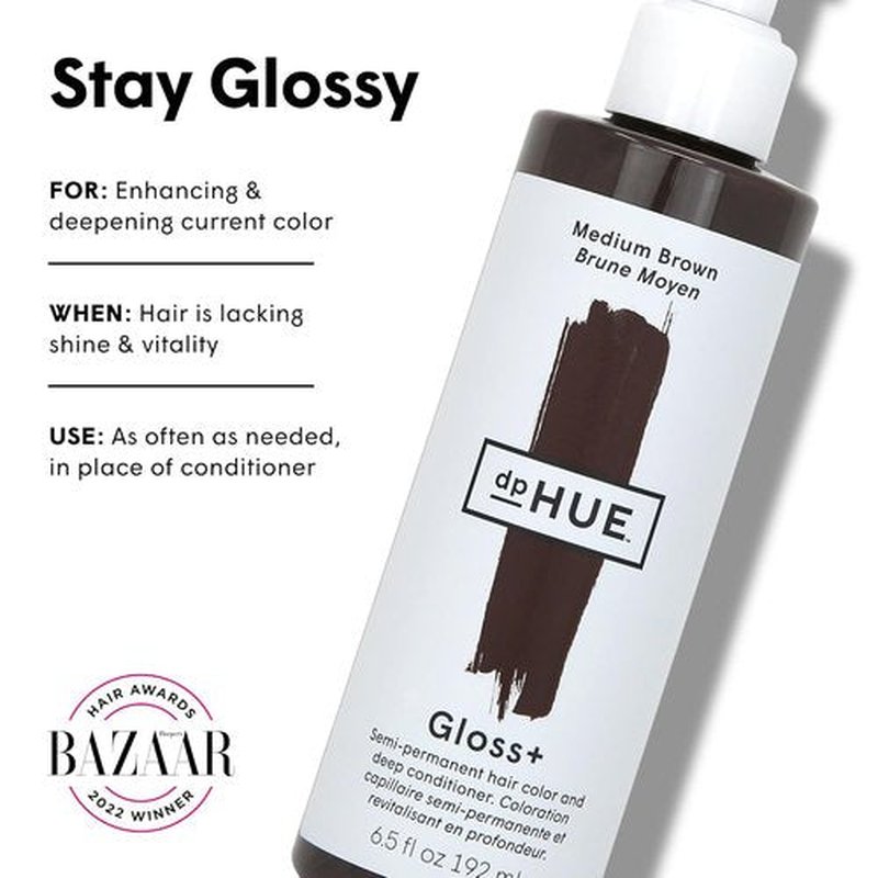 dpHUE Gloss+ Medium Brown Hair Color Treatment - Boosts Fading & Enhances Shine - 8-12 Applications