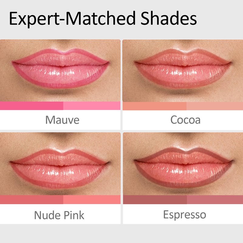 Vevivia Lip Stain - 2-In-1 Lip Liner Stain & Lip Gloss, Long Lasting Dual-Ended Peel Off Lip Stain and Lip Gloss, Waterproof, Smudge Proof, Easy To Use, Natural & Shine Finish, Nude Pink