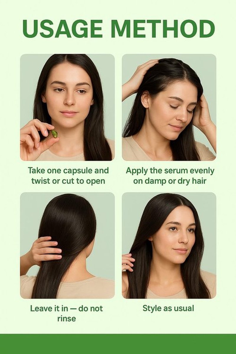 Nova Glowdrop Hair Treatment Serum, for Hair Growth, Hair Serum Oil Capsule for Women & Men, 40 Leave-in Capsules with Vitamins A C E B5, Hair Treatment Oil with Moroccan, Macadamia and Avocado Oil