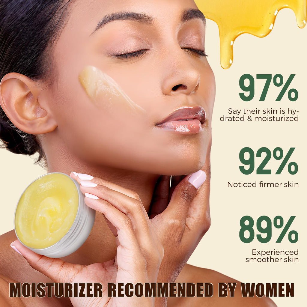 Beef Tallow and Honey Balm for Skin & Face, Grass-Fed Beef Tallow Balm Deeply Nourishing Face Moisturizer, Repairs Skin Barrier for Dry Care, Helps Smooth Appearance Fine Lines & Anti-Aging - 70g
