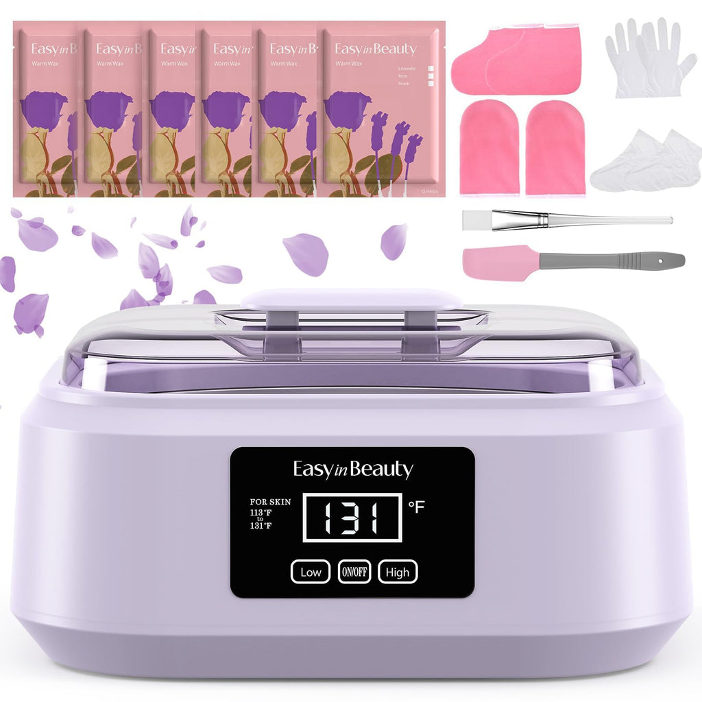 Paraffin Wax Machine for Hand and Feet - 3000ml Hand Wax Paraffin Machine for Arthritis,Touchscreen Paraffin Wax Warmer with 6 Packs Lavender Wax (2.64 lbs), Paraffin Bath for Smooth & Soft Skin