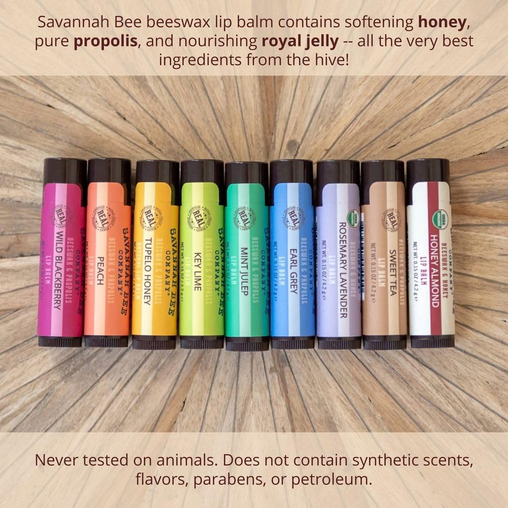 Savannah Bee Company Mint Julep Lip Balm, 0.15-Ounce (Pack of 4)