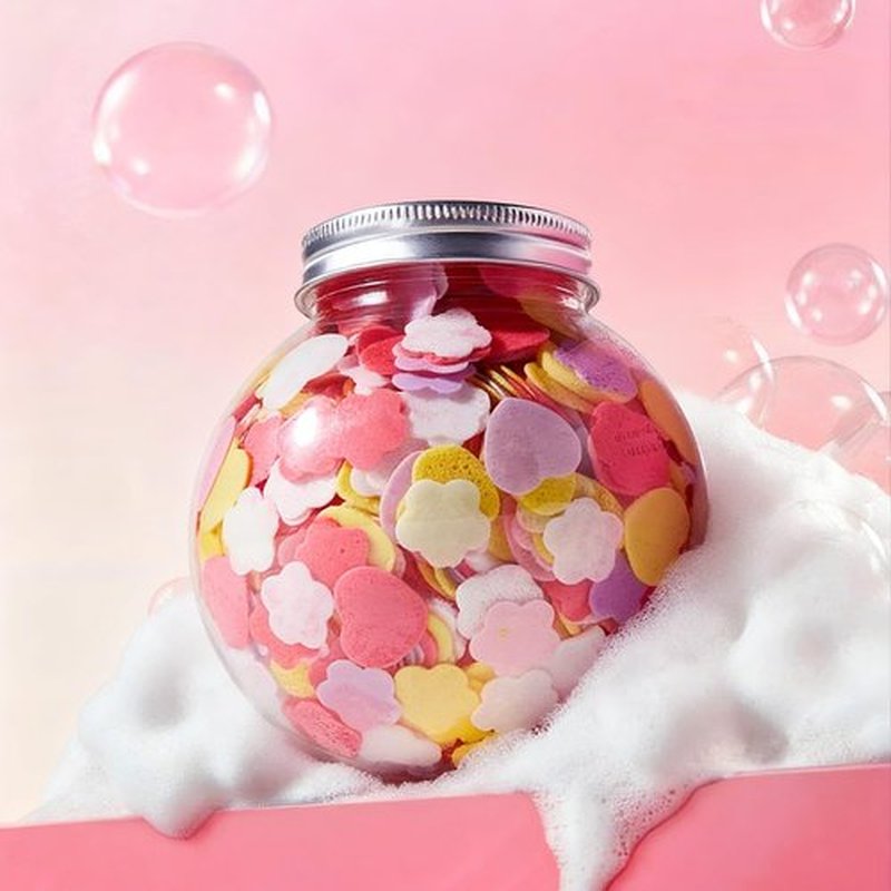 BPRETTIER Colorful Soap Flowers Petals for Pedicure and Manicure, Quick Dissolve, Nice Smell, Deep Cleasing and Moisturizing, Gift Packaging Perfect for Girls Nail Spa Party Foot Soak (Ball Shape)