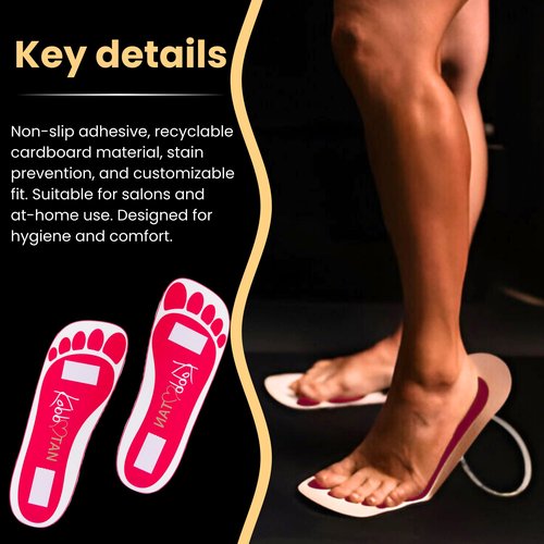 120 Pairs(240feets) Spray Tan Feet Pads Disposable & Economic Feet pads for Spray tanning,Use in Tanning booth,Sunless Tanning at Home or Beauty Salon-Non Slip- Comfortable-Hygienic-Ultra Bronzing