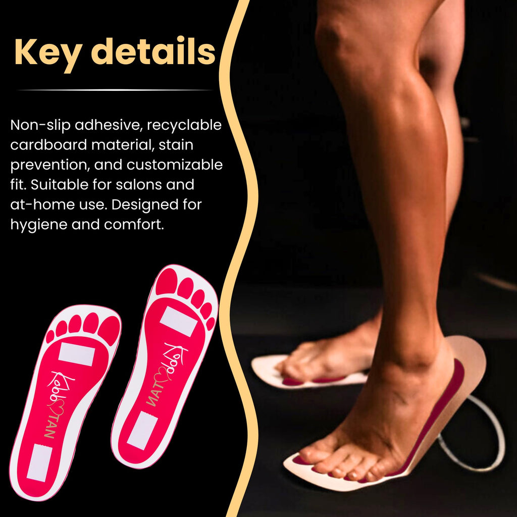 150 Pairs(300feets)Spray Tan Feet Pads Disposable & Economic Pink Feet pads for Spray tanning,Use in Tanning booth,Sunless Tanning at Home or Beauty Salon-Non Slip-Comfortable-Hygienic-Ultra Bronzing