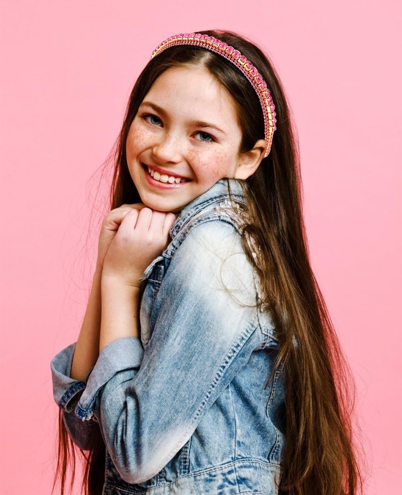 Wecoe Hot Pink Rhinestone Headband - Shine Bright Like a Diamond - Perfect for Weddings, Homecoming Prom, Birthday, Parties, and Daily Wear - Great Gift for Women and Girls!