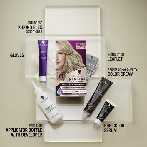 Schwarzkopf Keratin Blonde Hair Dye - 11.01 High Lift Natural Cool Blonde | Professional Permanent Color with Bond Enforcing System