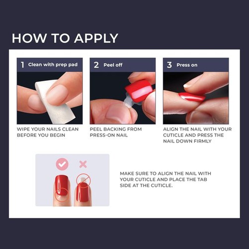 KISS imPRESS No Glue Mani Press On Nails, Design, 'My Worth', White, Short Size, Squoval Shape, Includes 30 Nails, Prep Pad, Instructions Sheet, 1 Manicure Stick, 1 Mini File