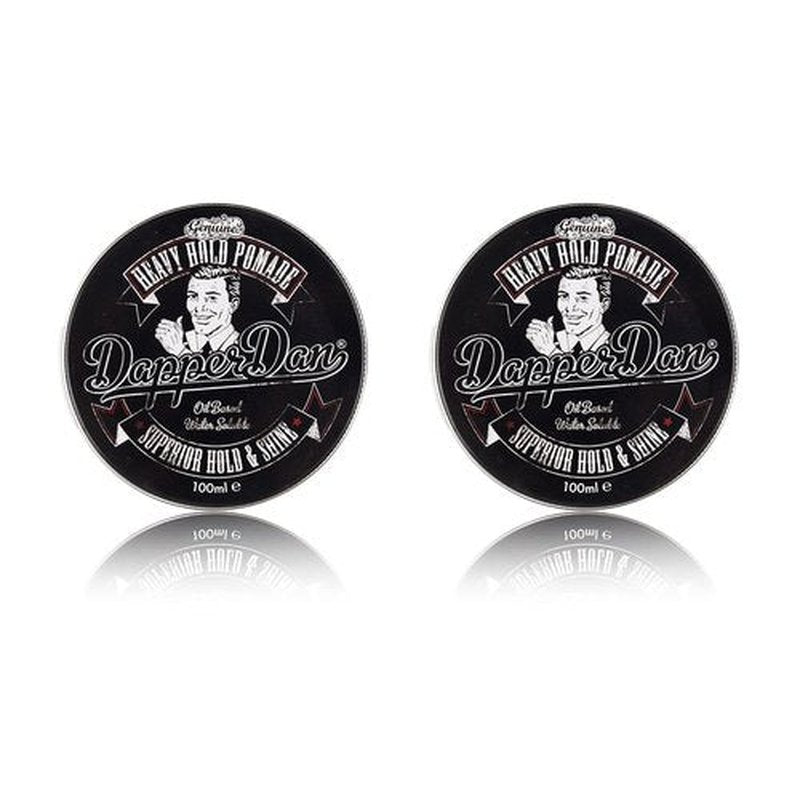 Dapper Dan Heavy Hold Pomade - Strong Hold & High Shine Hair Styling for Men | 2 x 3.38 Fl Oz