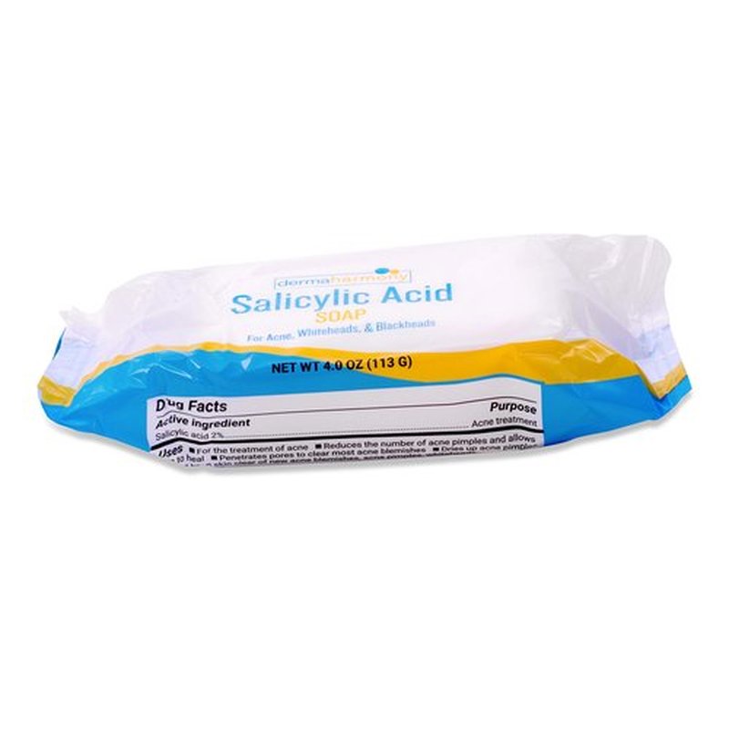 2% Salicylic Acid Soap for Acne by Dermaharmony (Two 4 oz Bars)