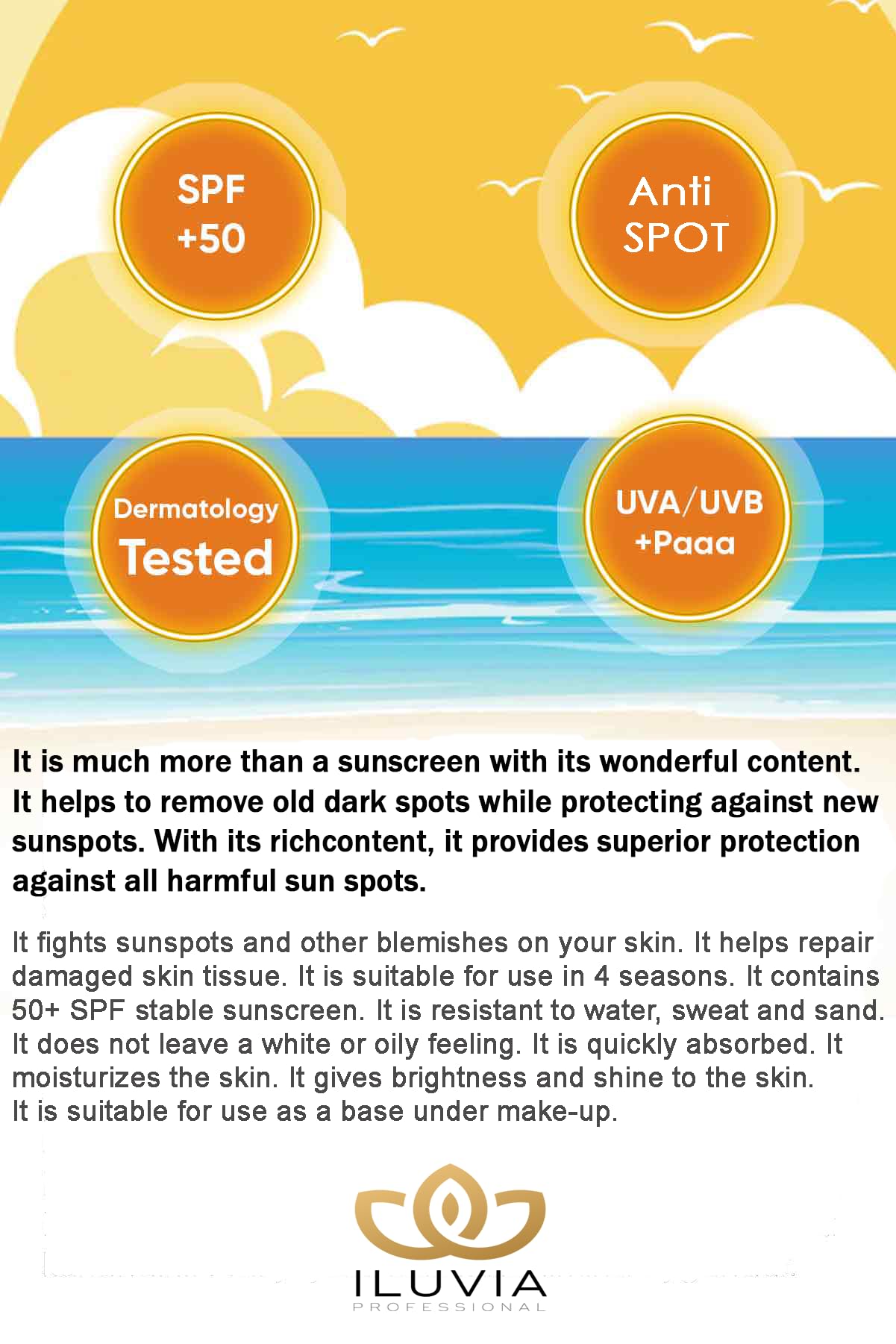 iluvia SPF 50 Mineral Sunscreen Zinc Oxide (2 Pack) - Broad Spectrum UVA/UVB Protection, Water Resistant, Non-Greasy, No White Cast - Daily Face & Body Sunblock for All Skin Types (4.6 oz Each)