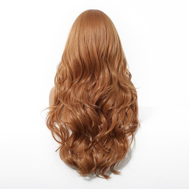 Osicapea Ginger Wigs with Bangs for Women, Woman Natural Long Wavy Curly Heat Resistant Synthetic Wig, 26 Inch Long Hair Replacement Wigs for Women's Cosplay Costume Party Daily Use