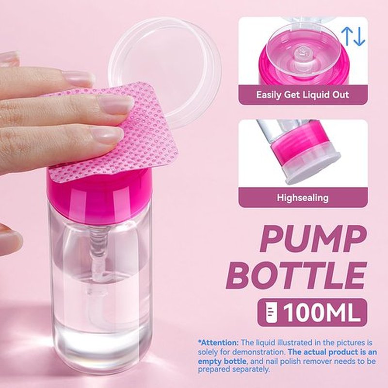 TsMADDTs Gel Nail Polish Remover Tools Kit with 540 Lint Free Wipes, 10 Soak Off Clips, 100ml Nail Polish Remover Bottle, Cuticle Pusher/Peeler, File, Buffer Block