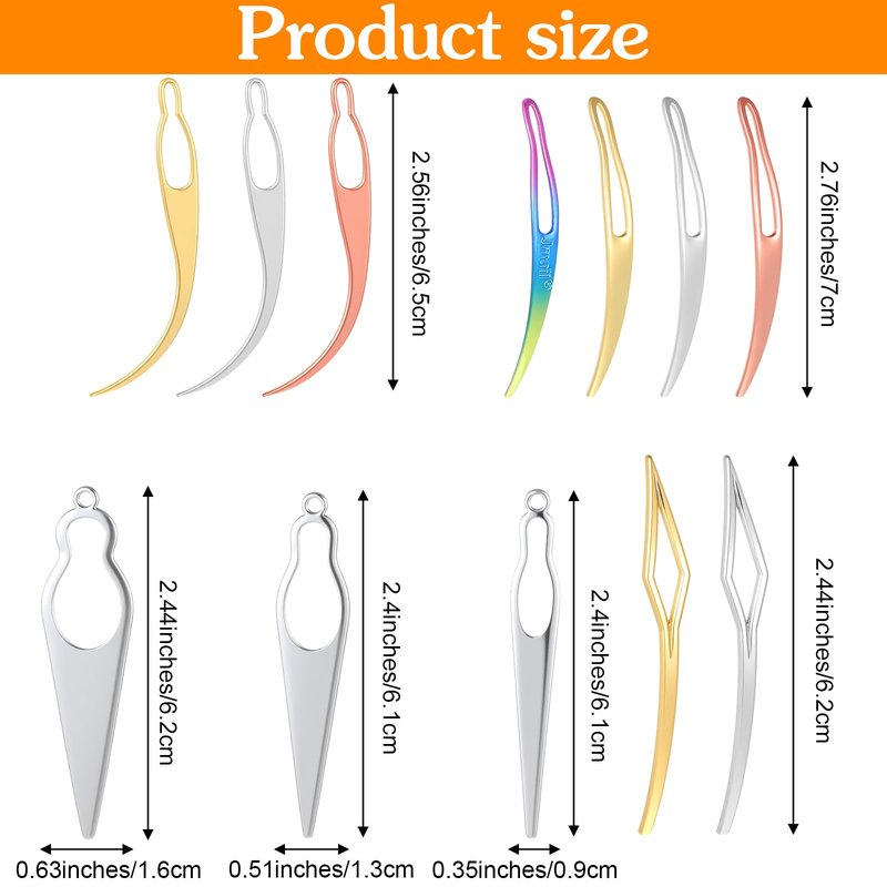 YBEATY 12 PCS Locs Hair Interlocking Tool Set 4 Styles Retighten Tool Retighten Tools Bent Hook Shape Loc Needle Dreadlock Crochet Needle Easy Hair Loc Needles for Maintaining Dreadlocks Styling