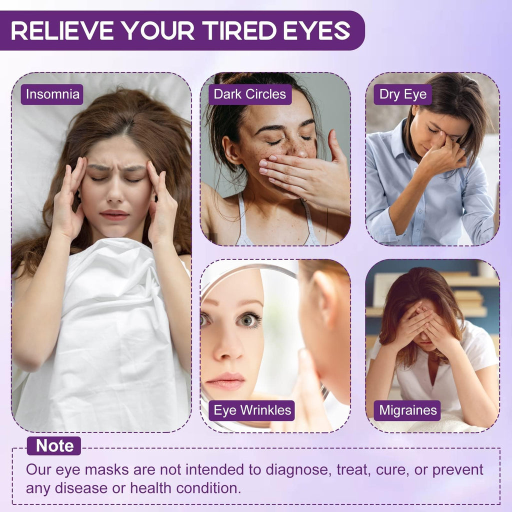 XPCARE 24 Pack Steam Eye Masks for Dry Eyes, Self Heated Steam Warm Eye Mask, Disposable Heated Eye Mask for Dark Circles, Puffy Eyes, Relief Stress Eye Fatigue (Unscented)