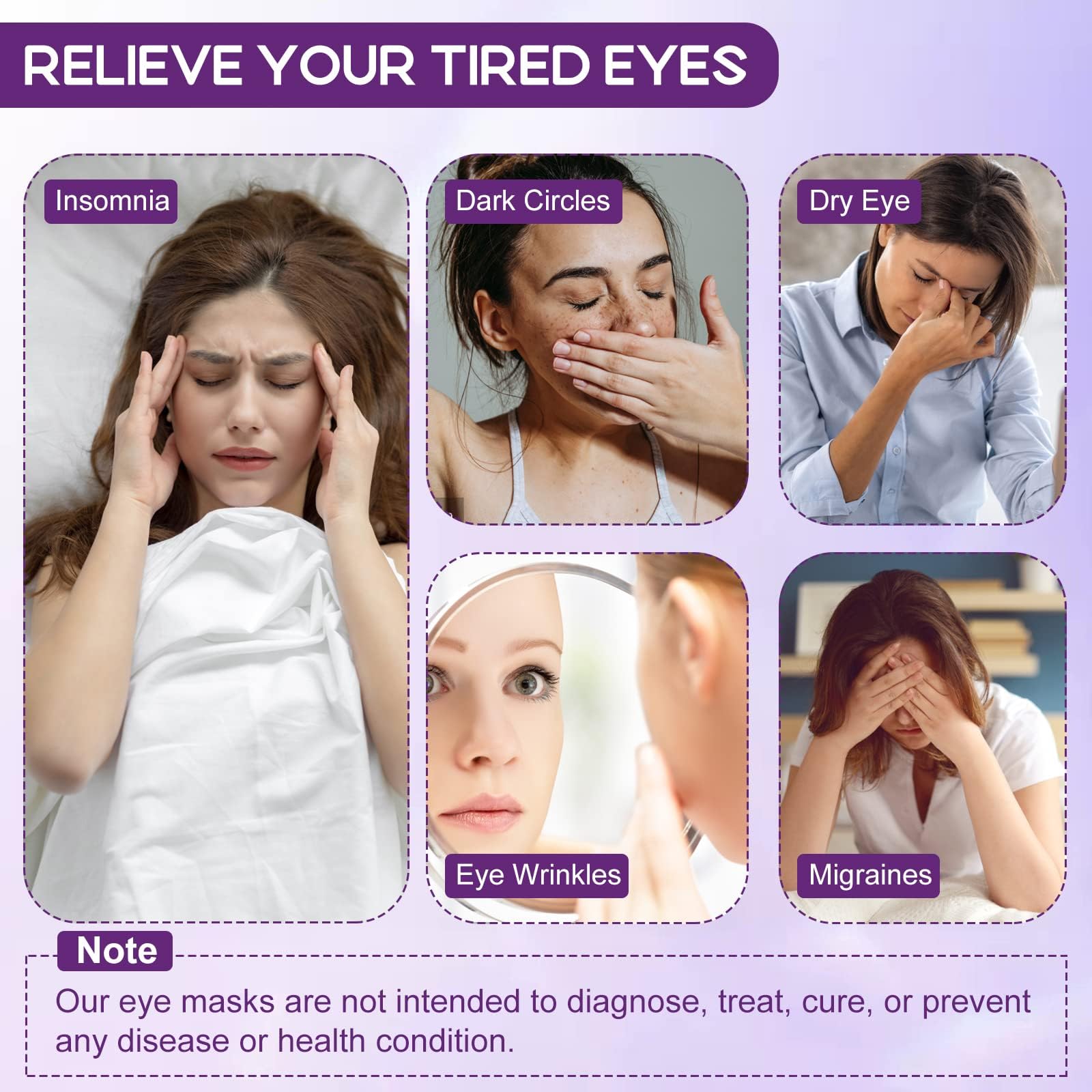 XPCARE 24 Pack Steam Eye Masks for Dry Eyes, Self Heated Steam Warm Eye Mask, Disposable Heated Eye Mask for Dark Circles, Puffy Eyes, Relief Stress Eye Fatigue (Unscented)