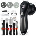 Doeean Electric Feet Foot Callus Remover Equipped with A Vacuum System Foot Scrubber 17 in 1 Professional Foot Care Tool Ipx6 Waterproof Rating for Removing Hard Cracks Dryness and Dead Skin (Black)