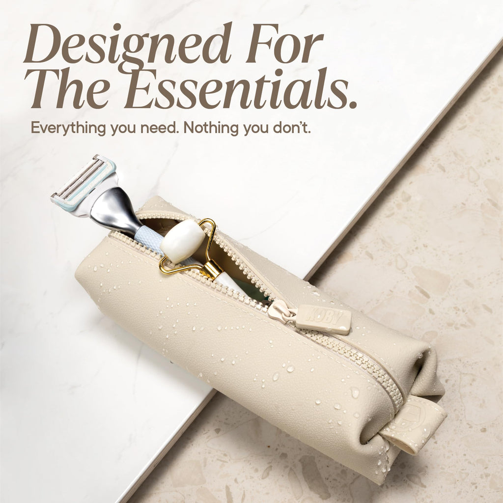 TOOLETRIES The Koby Dopp Kit Toiletry Bag – Mini 8.5" x 2.75" x 2", Sand