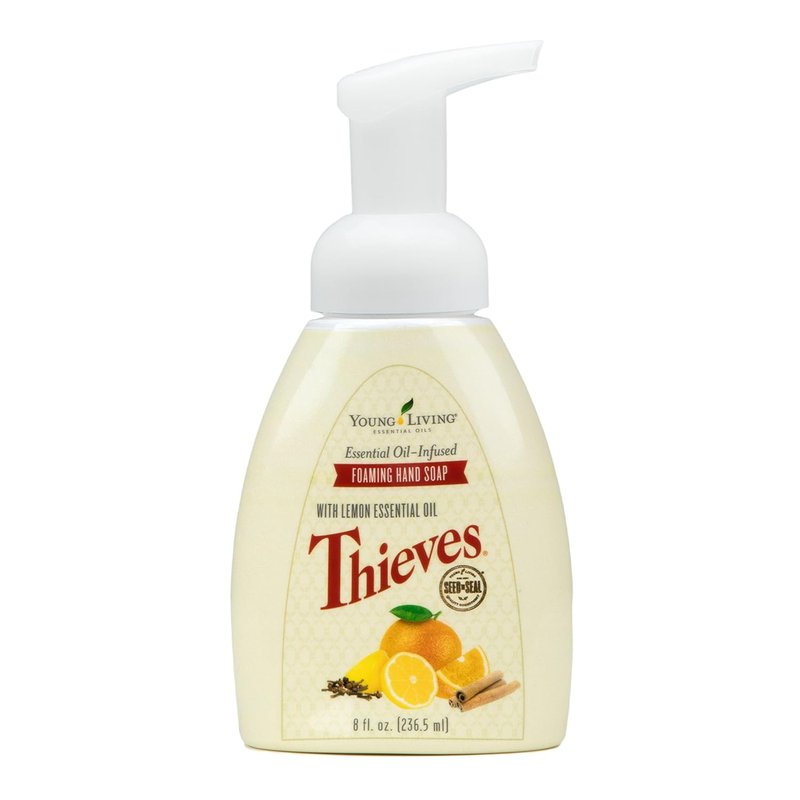 Young Living Thieves Foaming Hand Soap - Natural Essential Oil Formula, Moisturizing 8 fl oz - Gentle Daily Use