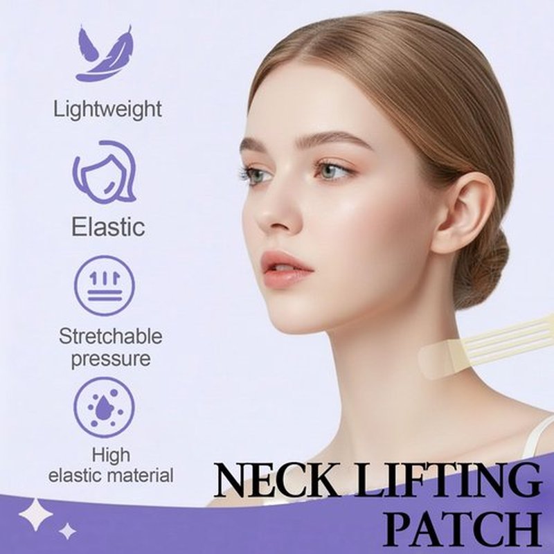 Neck Lift Tape,Neck Tape Lifting Invisible, Instant Lift for Sagging Skin & Wrinkles,(4 Elastic Bands + 20 Replacement Patches) Hypoallergenic Neck Behind Lift Tape for All Skin Types (20PCS)