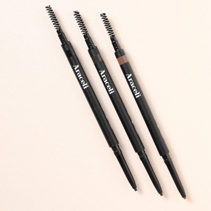Araceli Beauty Eyebrow Pencil - Ultra-Slim Precision Tip & Spoolie for Long-Lasting, Water-Resistant Brows | Dark Brown