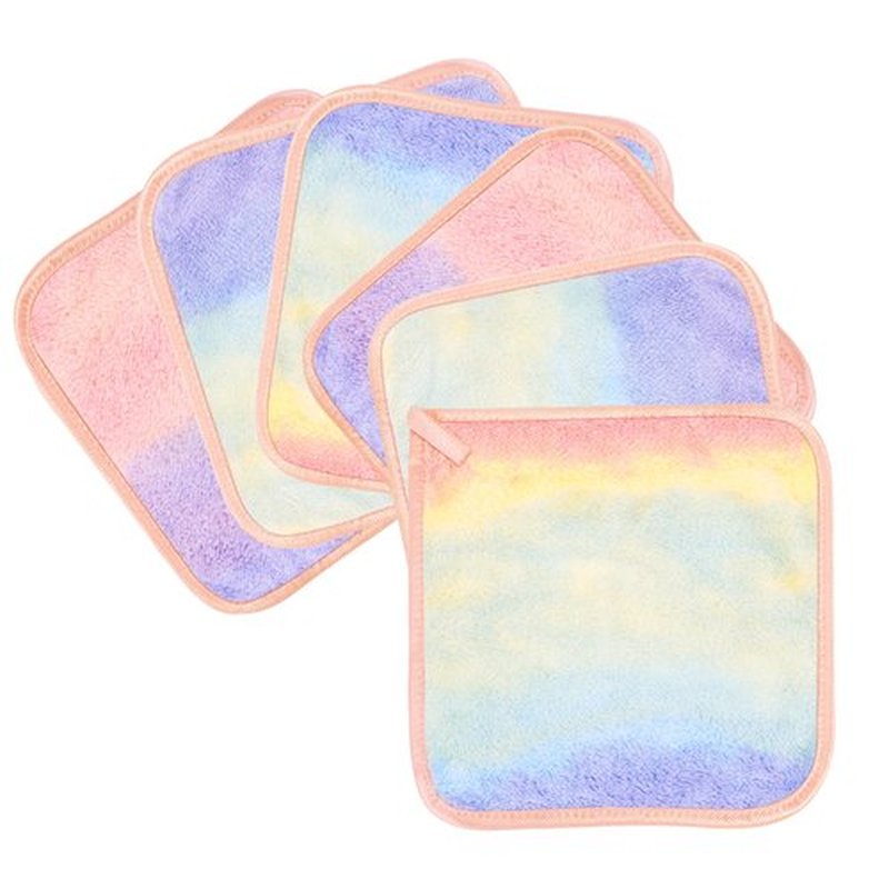PHOGARY Microfiber Makeup Remover Cloths, 6 Pack Reusable Makeup Eraser Cloth for Face, Microfibre Erase Your Face Washcloths, Make up Cloth Remover Towel - Gentle on Skin (8 x 8in, Rainbow)