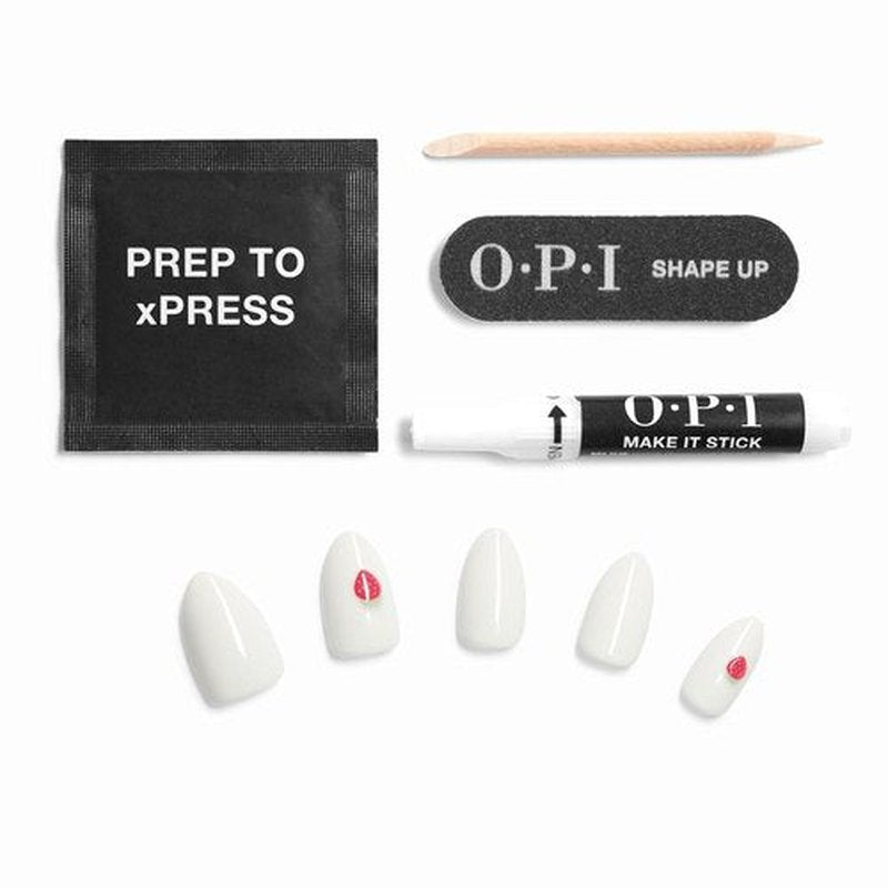 OPI On Point Press On Nails - Short Round, Squoval & Almond Styles | 30 Count with Glue | Long Lasting & Reusable
